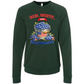 Red, White, And Blueberries - Sponge Fleece Raglan Sweatshirt - Blues, Greens, Purple, and Black
