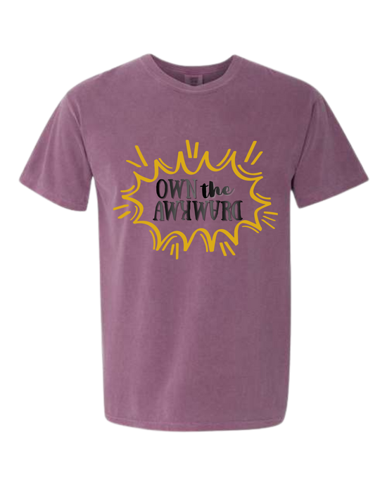 Own the Awkward - Comfort Colors - Heavyweight Unisex Tee - Pinks & Purples