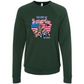 The Gulf of America - Sponge Fleece Raglan Sweatshirt - Blues, Greens, Purple, and Black