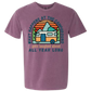 What Happens At The Campground - Comfort Colors - Heavyweight Unisex Tee - Pinks & Purples