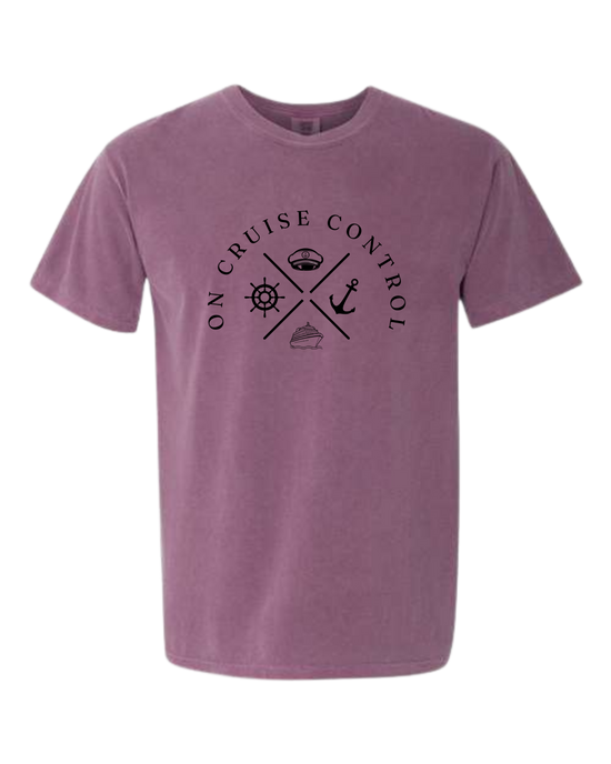 On Cruise Control - Comfort Colors - Heavyweight Unisex Tee - Pinks & Purples