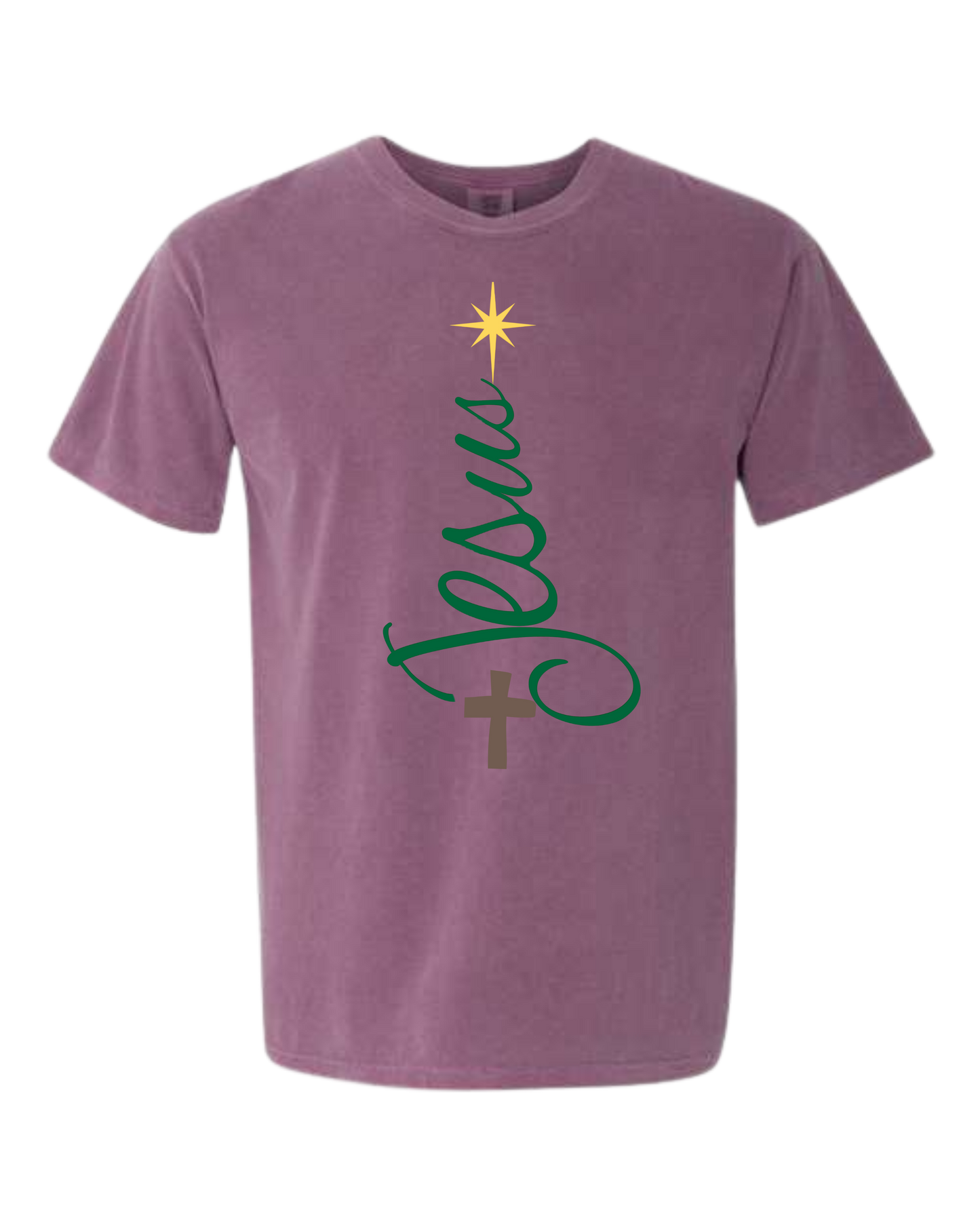 Jesus Tree - Comfort Colors - Heavyweight Unisex Tee - Pinks, Purples