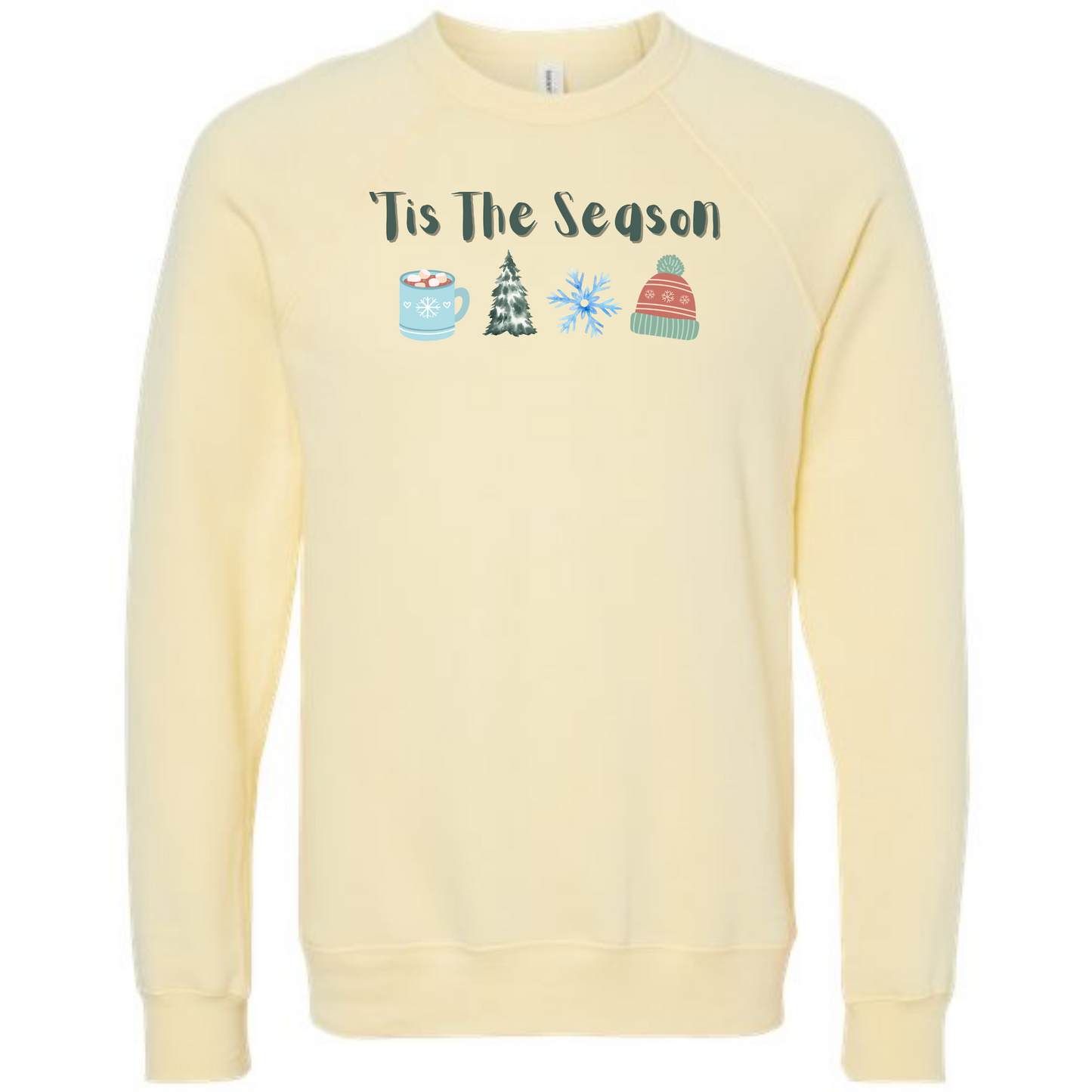 'Tis The Season - Winter - Sponge Fleece Raglan Sweatshirt - Assorted Colors