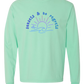Sunsets & No Regrets - Comfort Colors - Heavyweight Long Sleeve Tee - Blues & Greens