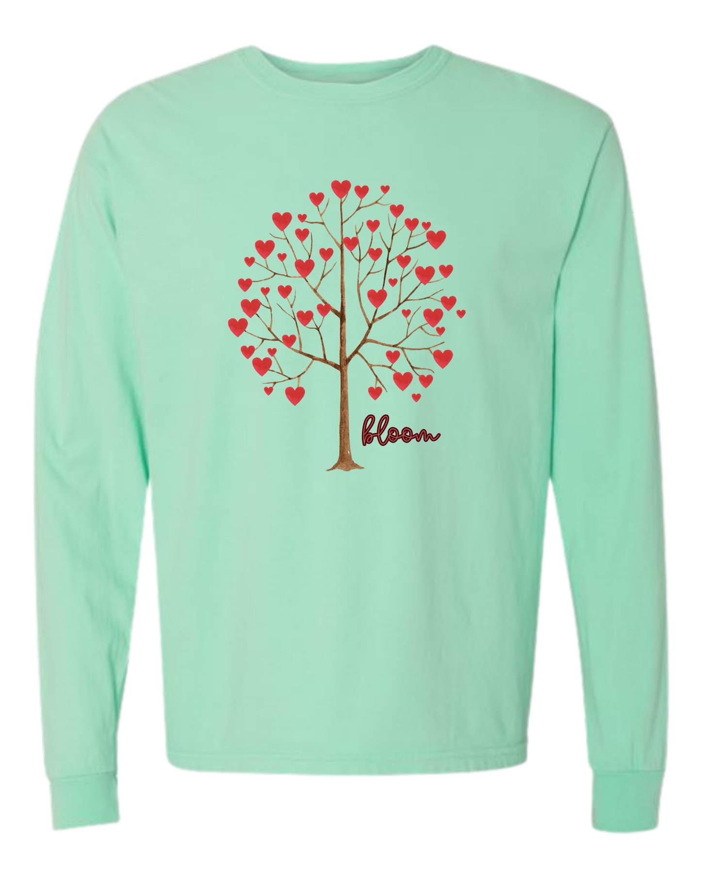 Bloom - Comfort Colors - Heavyweight Long Sleeve Tee - Blues & Greens