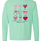 Galatians 5 - Valentines - Comfort Colors - Heavyweight Long Sleeve Tee - Blues & Greens