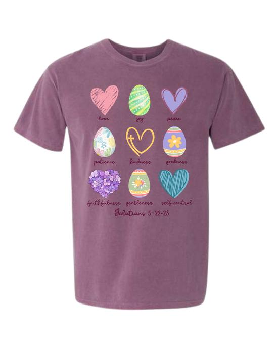 Galatians 5 - Easter - Comfort Colors - Heavyweight Unisex Tee - Pinks & Purples