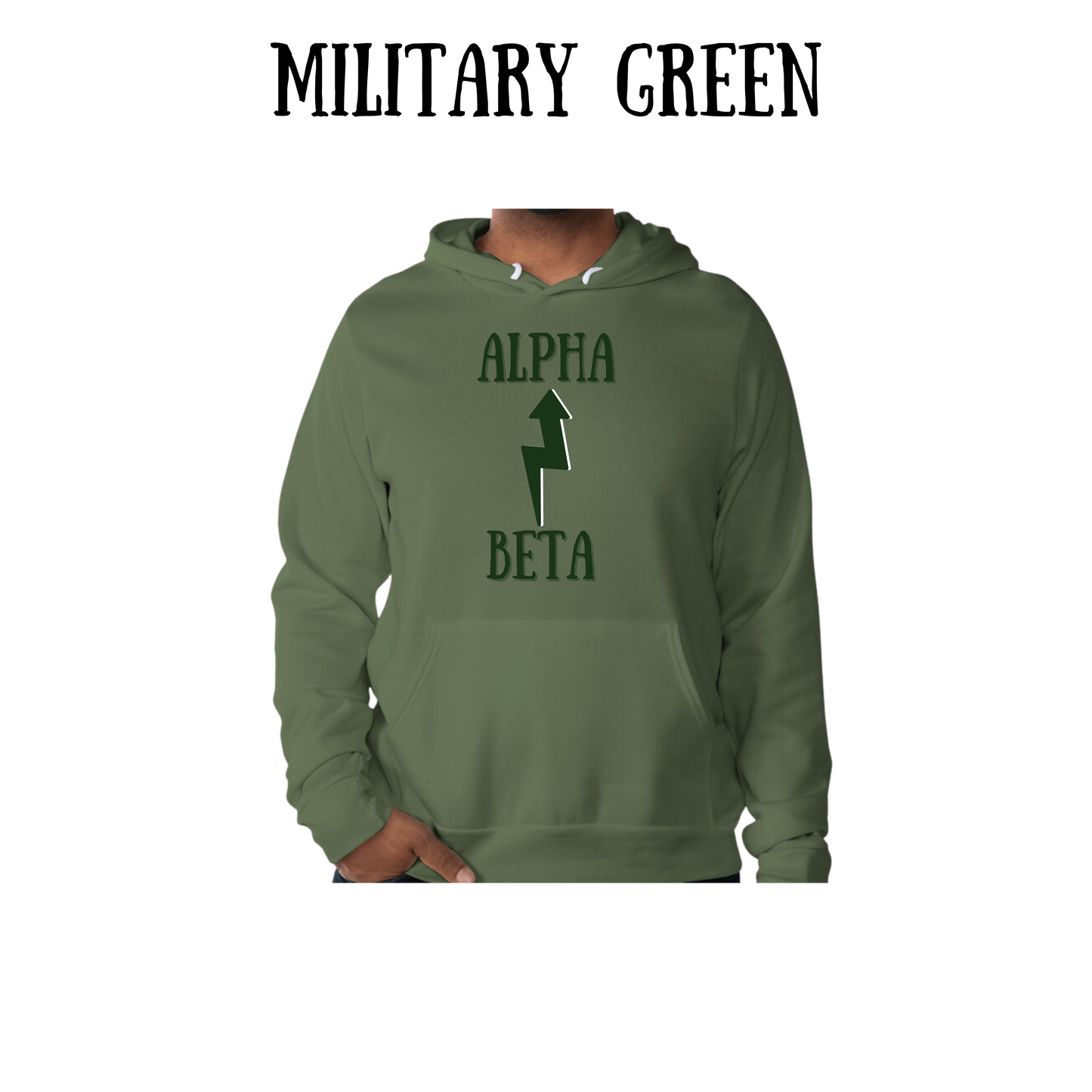 Beta to Alpha - Sponge Fleece Hoodie - Greens, Neutrals