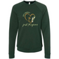 Not Perfect Just Forgiven - Sponge Fleece Raglan Sweatshirt - Blues, Greens, Purple, and Black