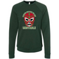 Masked Because We Are Unstable - Sponge Fleece Raglan Sweatshirt - Blues, Greens, Purple, and Black
