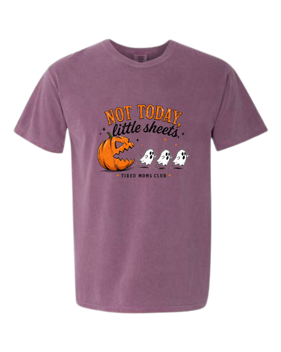 Not Today, Little Sheets - Comfort Colors - Heavyweight Unisex Tee - Pinks & Purples