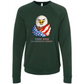 Free Bird An American Legend - Sponge Fleece Raglan Sweatshirt - Blues, Greens, Purple, and Black