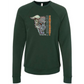 Dragon Energy - Sponge Fleece Raglan Sweatshirt - Blues, Greens, Purple, and Black