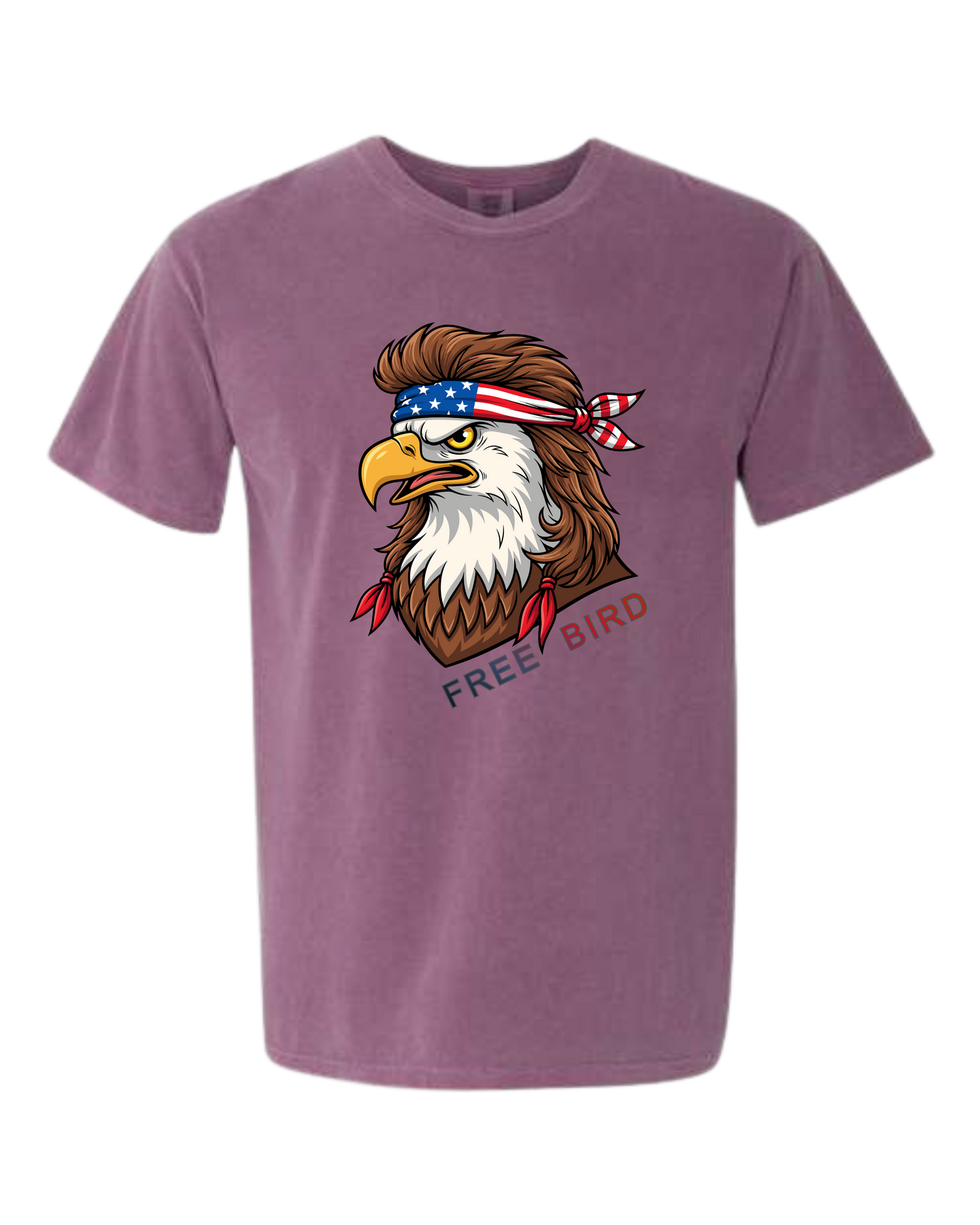 Rockin Free Bird - Comfort Colors - Heavyweight Unisex Tee - Pinks & Purples