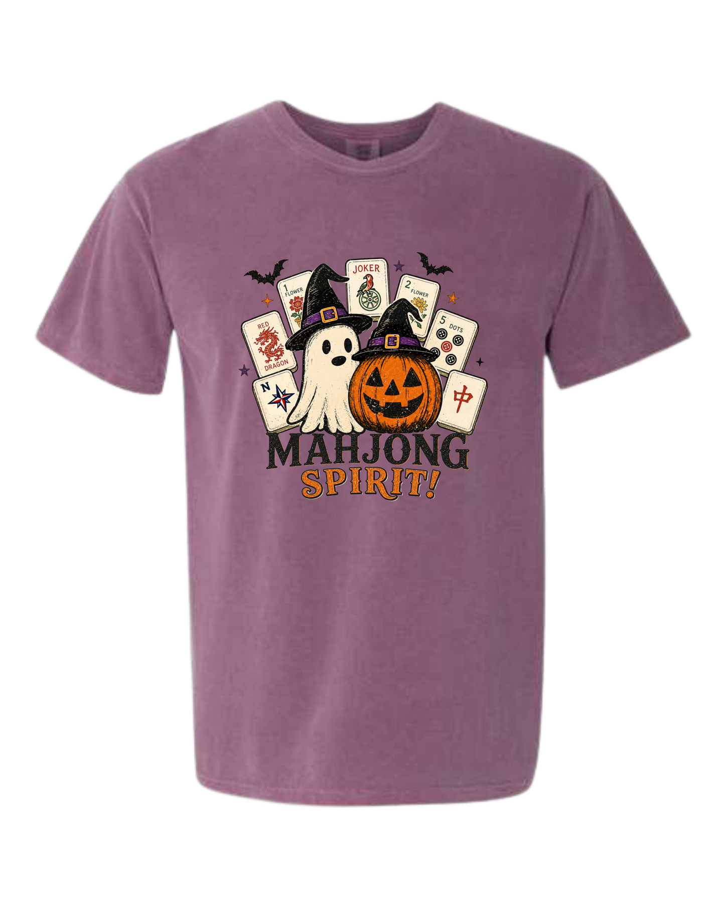 Mahjong Spirit - Comfort Colors - Heavyweight Unisex Tee - Pinks & Purples