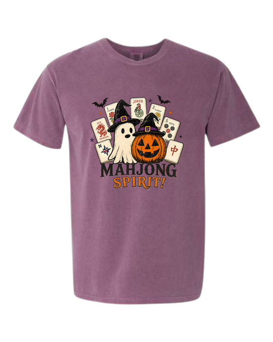 Mahjong Spirit - Comfort Colors - Heavyweight Unisex Tee - Pinks & Purples