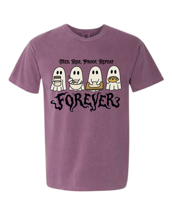 Sourdough Ghosties - Comfort Colors - Heavyweight Unisex Tee - Pinks & Purples