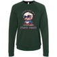 Lovin' Life as a Free Bird - Sponge Fleece Raglan Sweatshirt - Blues, Greens, Purple, and Black