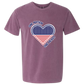 One Nation One Heart - Comfort Colors - Heavyweight Unisex Tee - Pinks & Purples