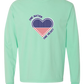 One Nation One Heart - Comfort Colors - Heavyweight Long Sleeve Tee - Blues & Greens