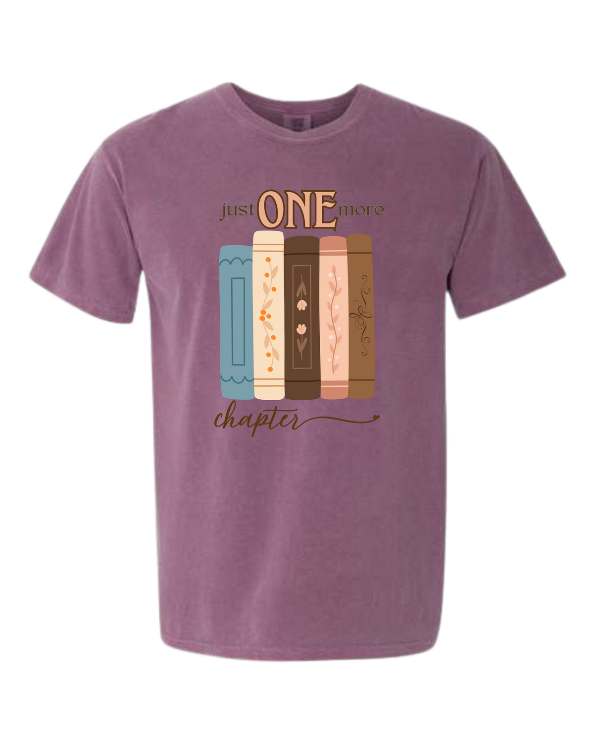 Just One More Chapter - Comfort Colors - Heavyweight Unisex Tee - Pinks, Purples