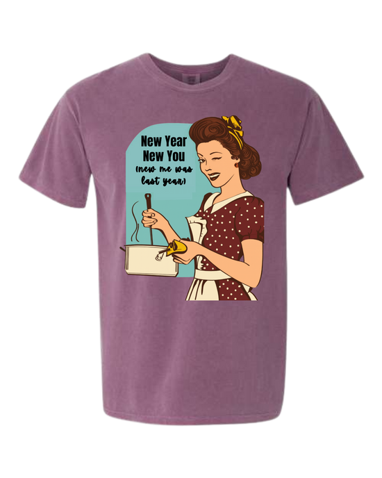 New Year New You - Comfort Colors - Heavyweight Unisex Tee - Pinks & Purples