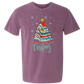 All Booked For Christmas - Comfort Colors - Heavyweight Unisex Tee - Pinks, Purples