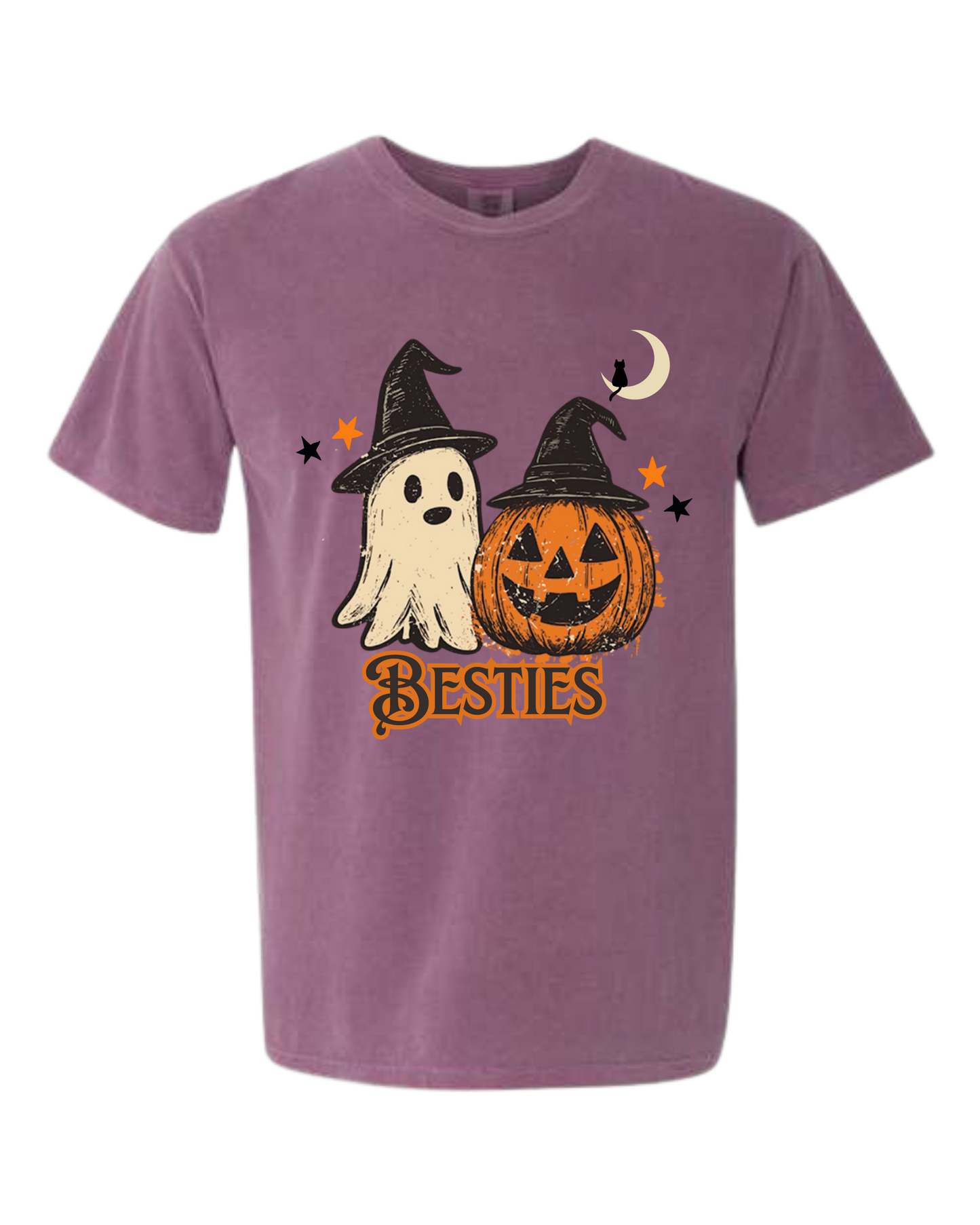 Halloween Besties - Comfort Colors - Heavyweight Unisex Tee - Pinks & Purples