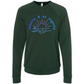 Sunsets & No Regrets - Sponge Fleece Raglan Sweatshirt - Blues, Greens, Purple, and Black
