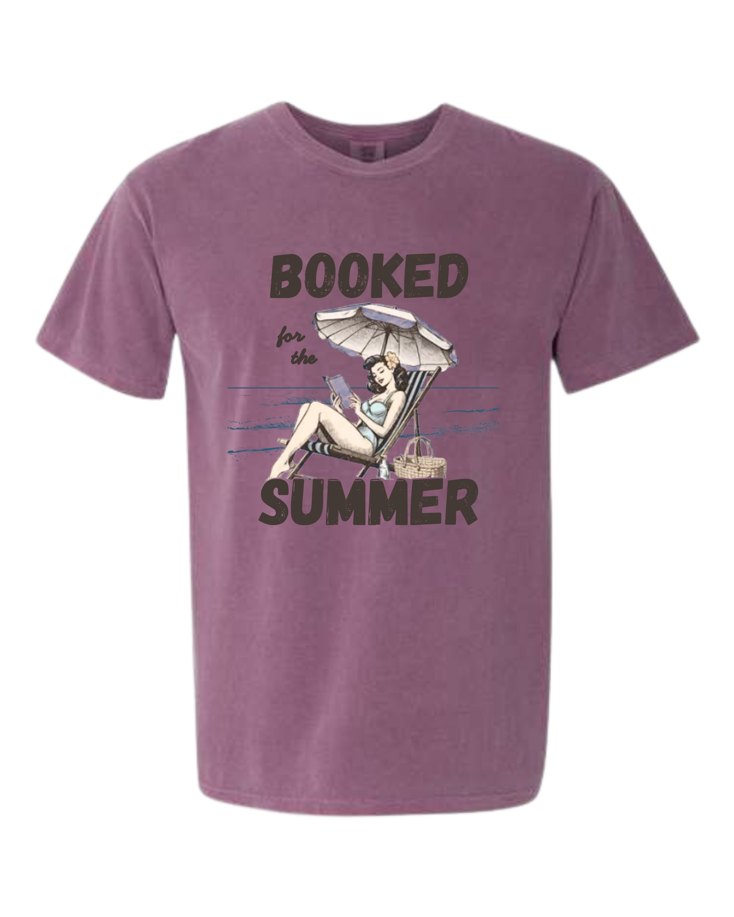 Booked for the Summer - Comfort Colors - Heavyweight Unisex Tee - Pinks & Purples