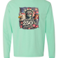 America's 250th Birthday - Comfort Colors - Heavyweight Long Sleeve Tee - Blues & Greens
