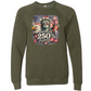 America's 250th Birthday - Sponge Fleece Raglan Sweatshirt - Blues, Greens, Purple, and Black