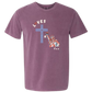 Loves Jesus & America too - Comfort Colors - Heavyweight Unisex Tee - Pinks & Purples