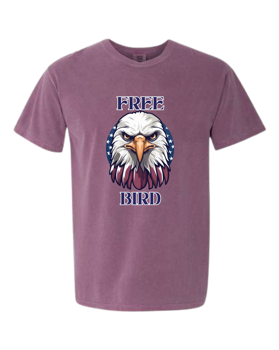Free Bird - Comfort Colors - Heavyweight Unisex Tee - Pinks & Purples