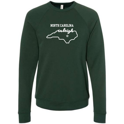 Kella McLean - Sponge Fleece Raglan Sweatshirt - Blues, Greens, Purple, and Black