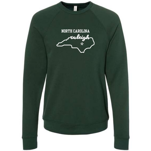 Kella McLean - Sponge Fleece Raglan Sweatshirt - Blues, Greens, Purple, and Black