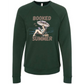 Booked for the Summer - Sponge Fleece Raglan Sweatshirt - Blues, Greens, Purple, and Black
