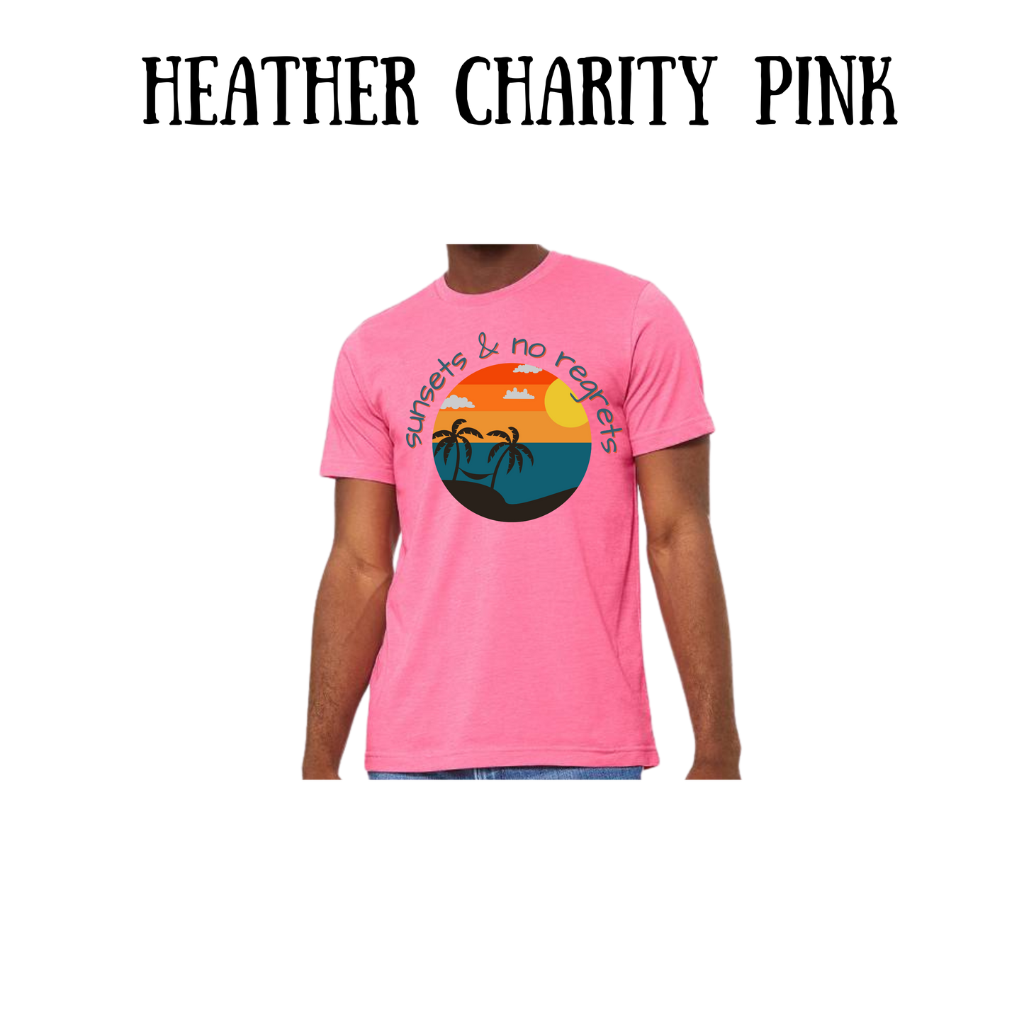 VP - Sunsets & No Regrets - Unisex Tee - Pinks, Purples, Neutrals