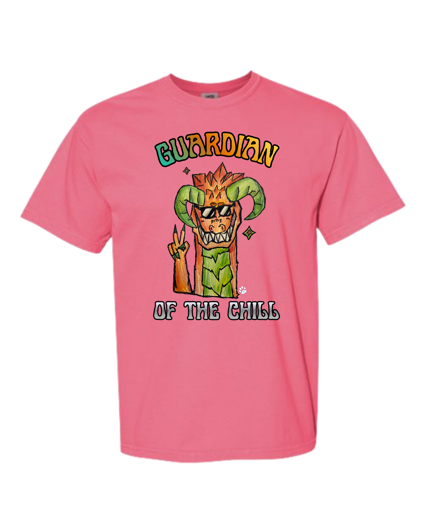 Guardian of The Chill - Comfort Colors - Heavyweight Unisex Tee - Pinks & Purples