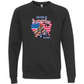 The Gulf of America - Sponge Fleece Raglan Sweatshirt - Blues, Greens, Purple, and Black