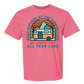 What Happens At The Campground - Comfort Colors - Heavyweight Unisex Tee - Pinks & Purples