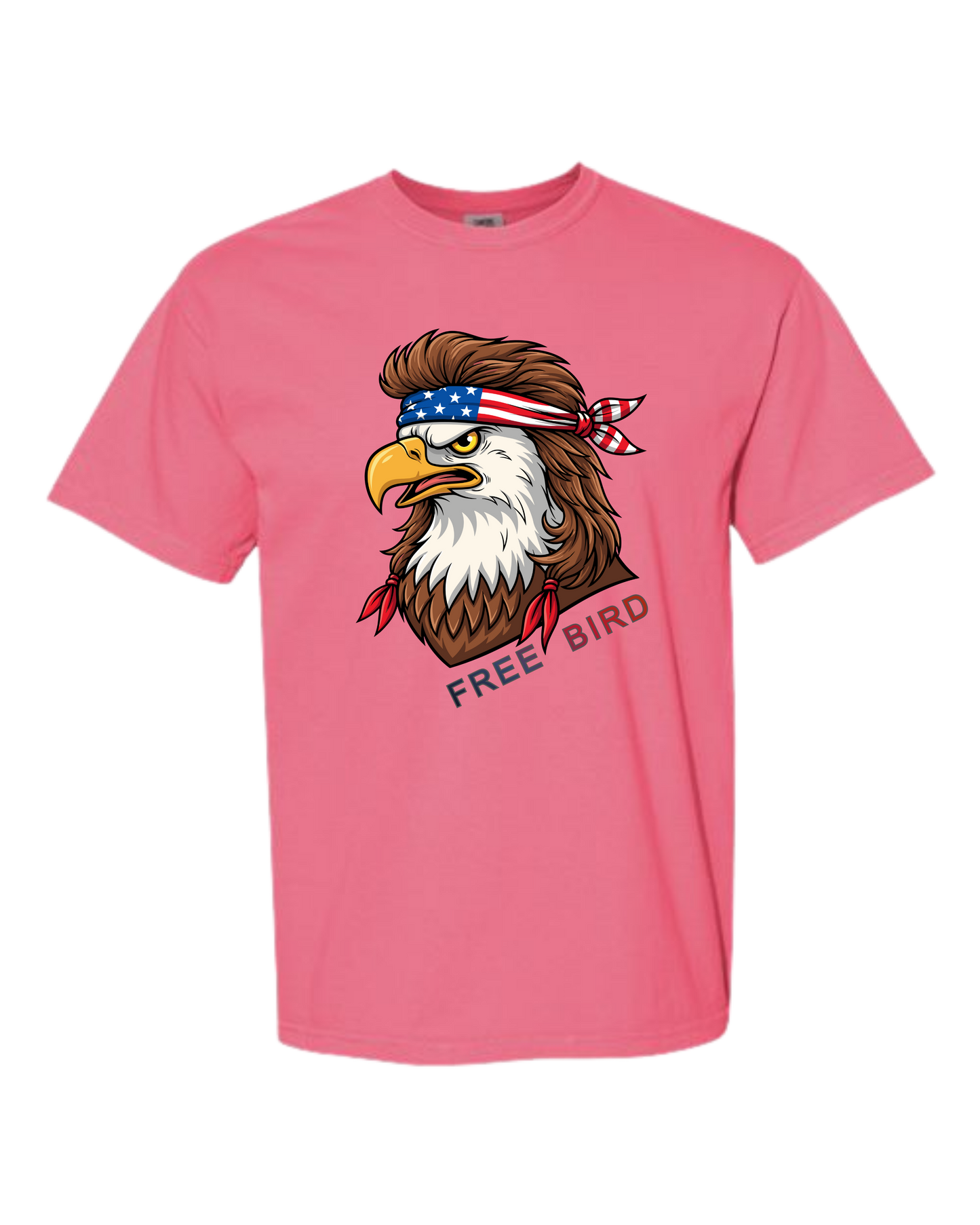Rockin Free Bird - Comfort Colors - Heavyweight Unisex Tee - Pinks & Purples
