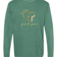 Not Perfect Just Forgiven - Comfort Colors - Heavyweight Long Sleeve Tee - Blues & Greens