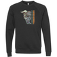 Dragon Energy - Sponge Fleece Raglan Sweatshirt - Blues, Greens, Purple, and Black