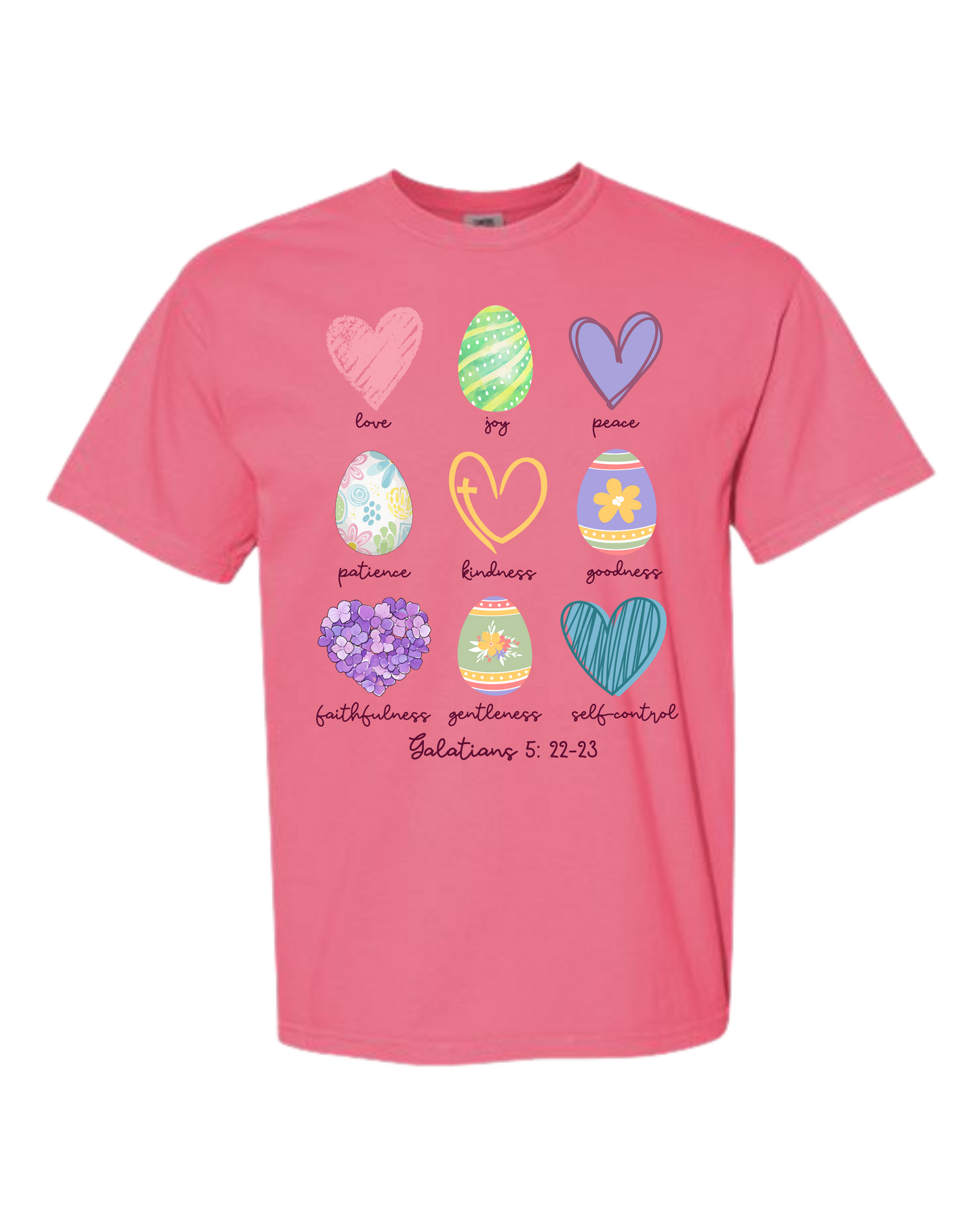Galatians 5 - Easter - Comfort Colors - Heavyweight Unisex Tee - Pinks & Purples