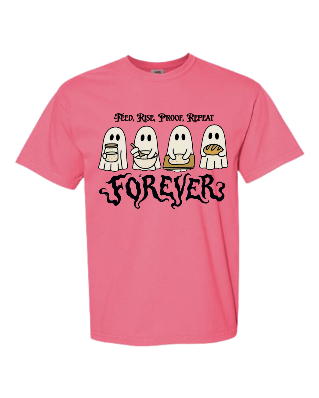 Sourdough Ghosties - Comfort Colors - Heavyweight Unisex Tee - Pinks & Purples
