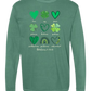 Galatians 5 - St Patrick's Day - Comfort Colors - Heavyweight Long Sleeve Tee - Blues & Greens