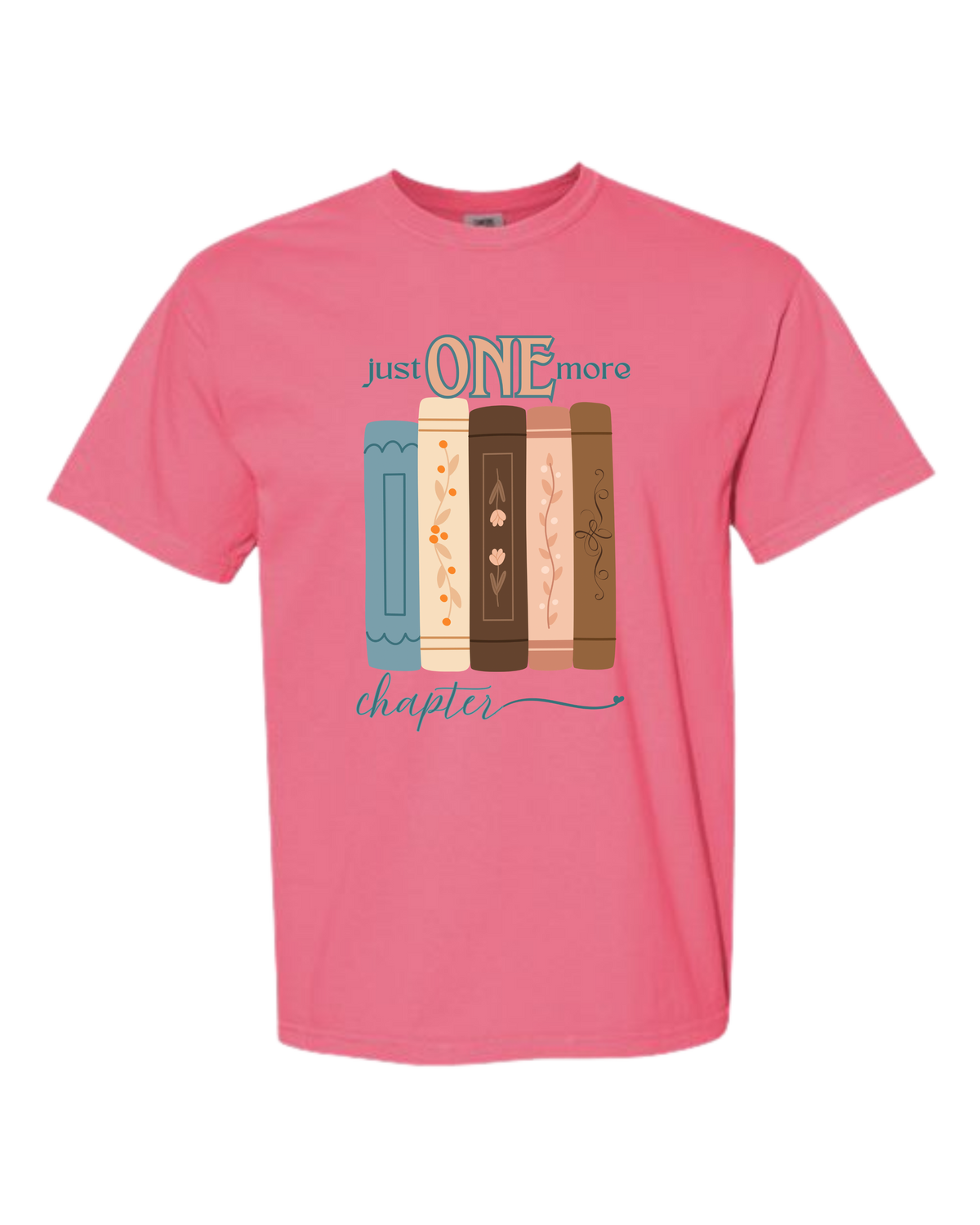Just One More Chapter - Comfort Colors - Heavyweight Unisex Tee - Pinks, Purples