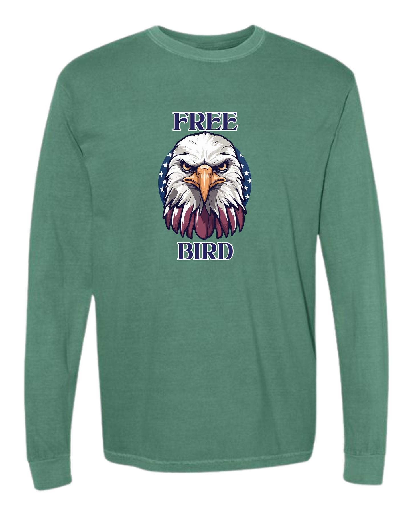 Free Bird - Comfort Colors - Heavyweight Long Sleeve Tee - Blues & Greens