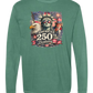 America's 250th Birthday - Comfort Colors - Heavyweight Long Sleeve Tee - Blues & Greens